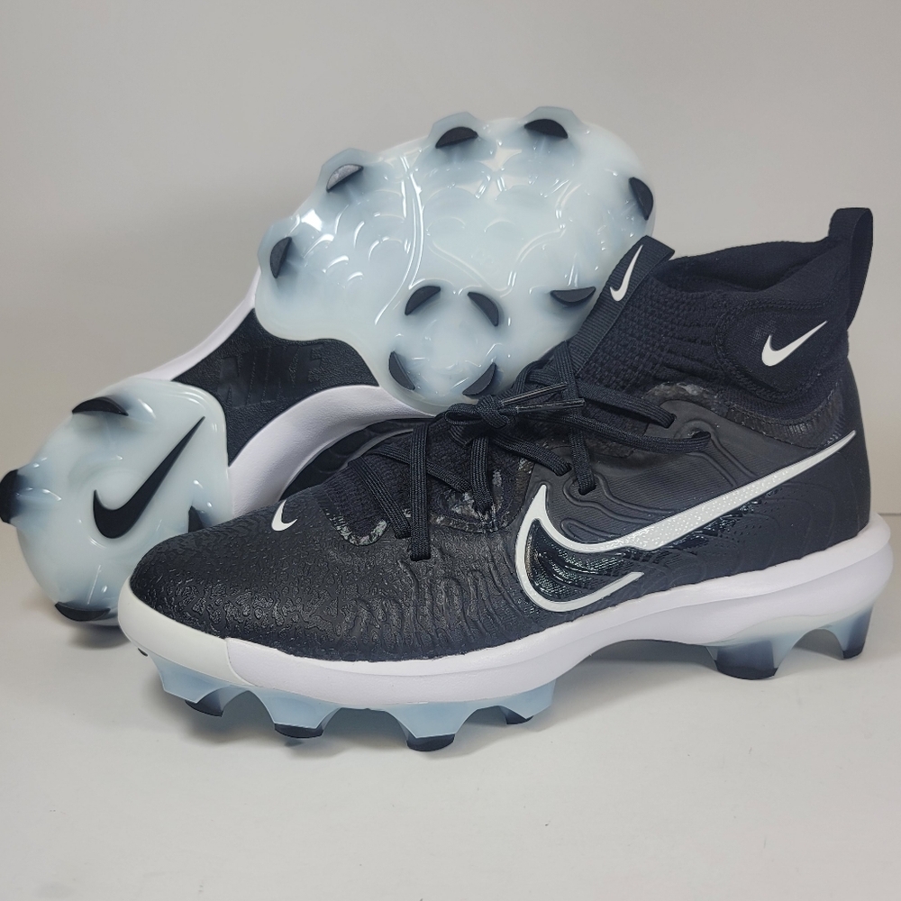 Men's Nike Alpha Huarache NXT MCS Baseball Cleats Black DJ6519-001 White
